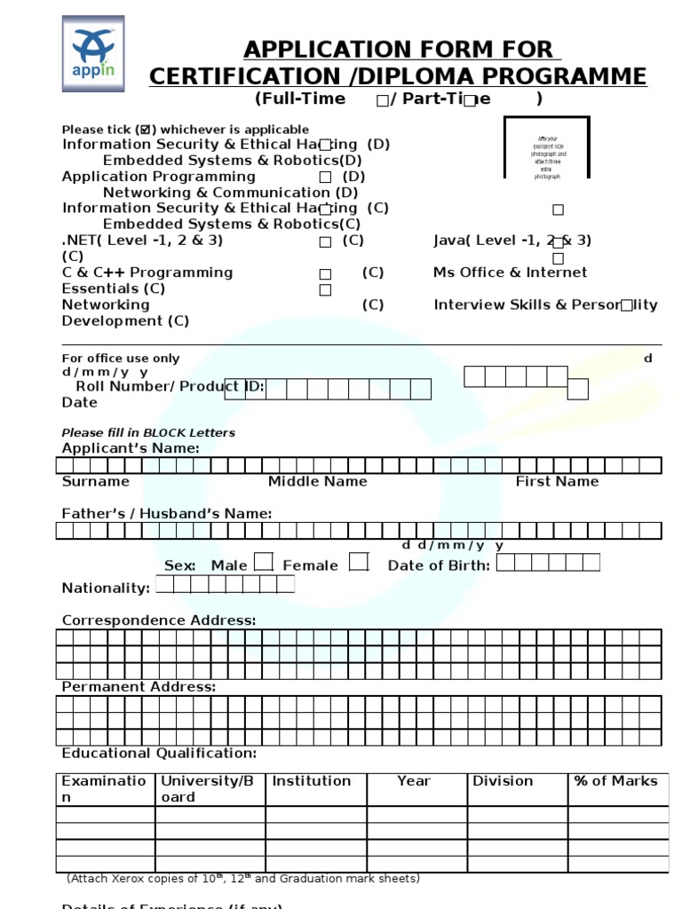 Application - Form For Courses | PDF | Cheque | Further Education