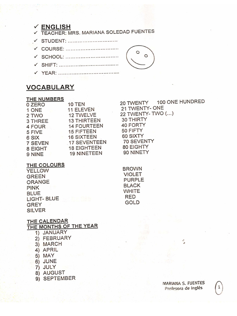 Vocabulary. English | PDF