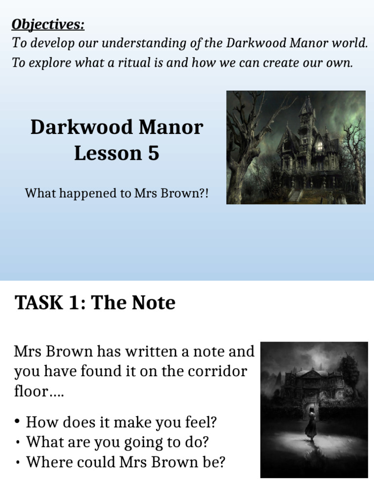 Exploring Rituals in Darkwood Manor | PDF