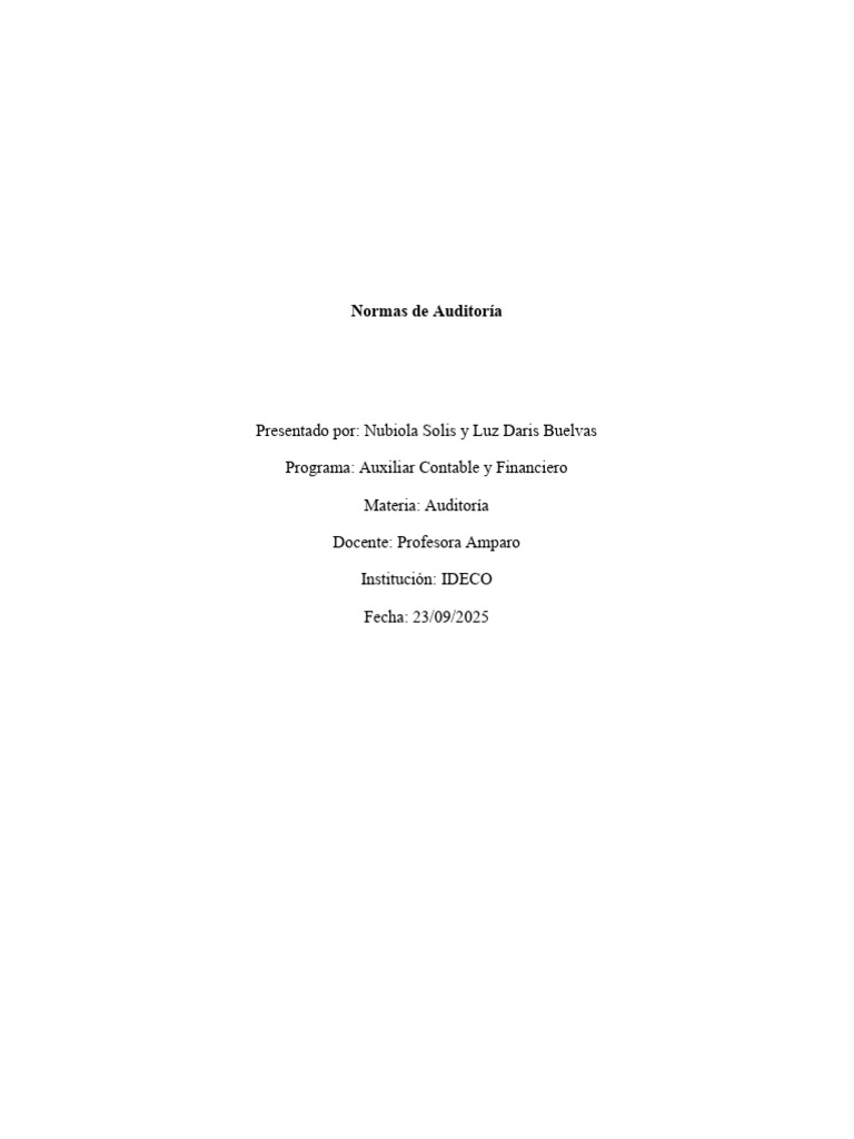 Normas de Auditoría: Claves y Principios | PDF | Auditoría | Contabilidad