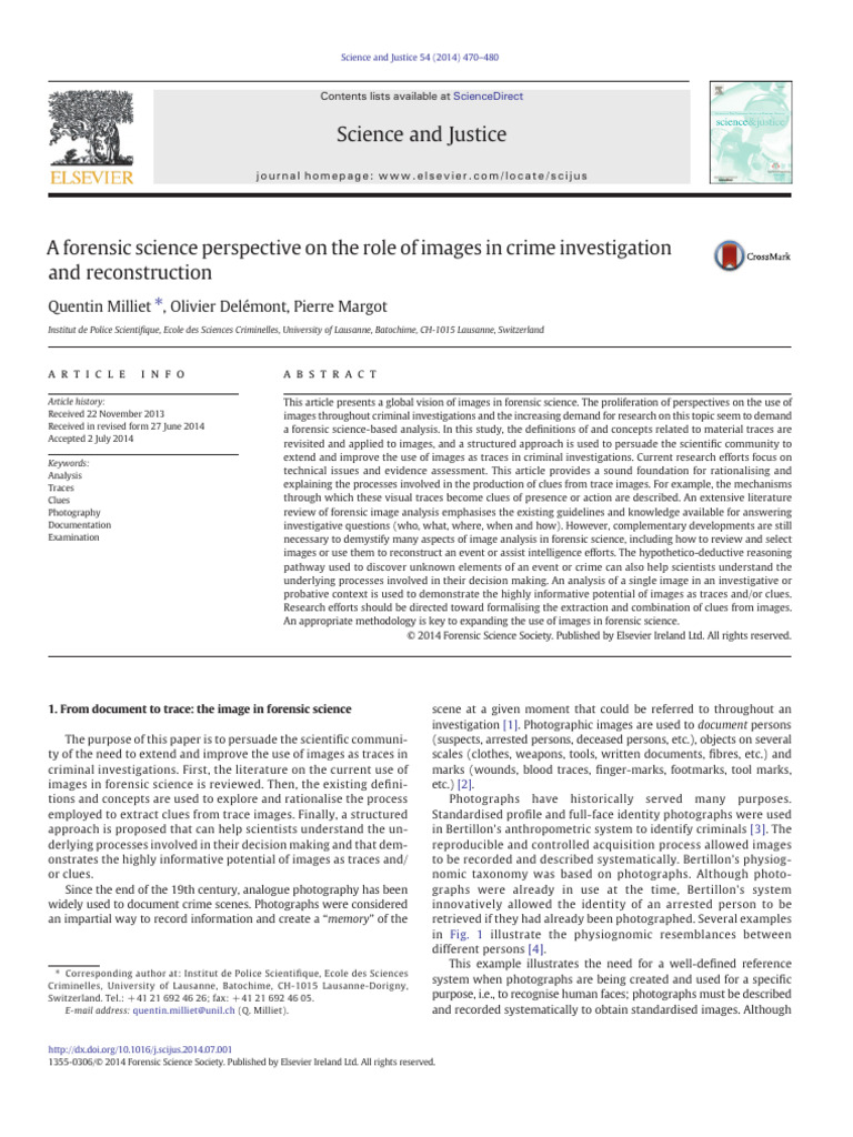 A Forensic Science Perspective On The Role of Images in Crime ...