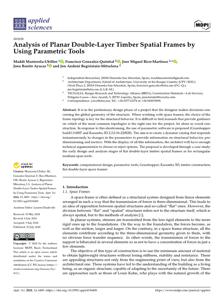 Timber Spatial Frame Analysis Tools | PDF