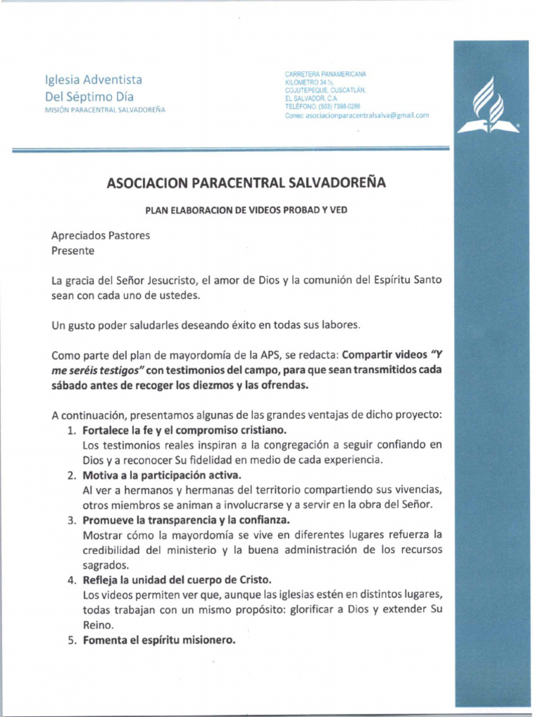 Plan Elaboraciónde Videos Probad y Ved | PDF