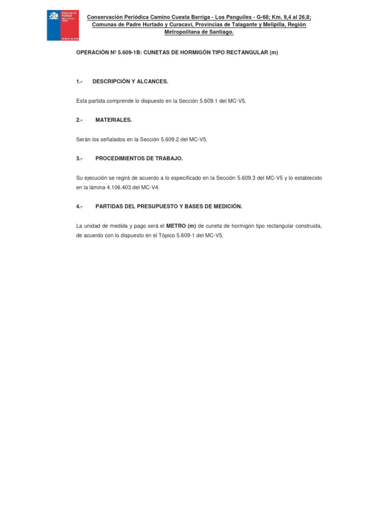 Ete Cuneta Hormigon Rectangular | PDF