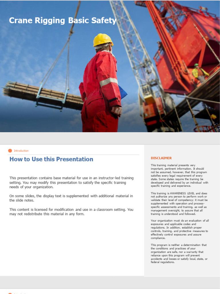 Crane Rigging Basic Safety | PDF | Rope