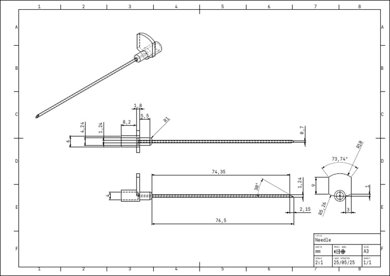 Needle Specifications and Projections | PDF
