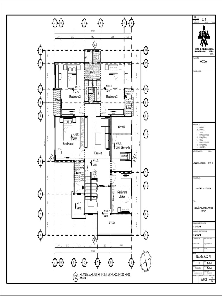 Cad - Planos Arq - Nicolas Romeromartinez-Planta Arq Segundo Piso | PDF