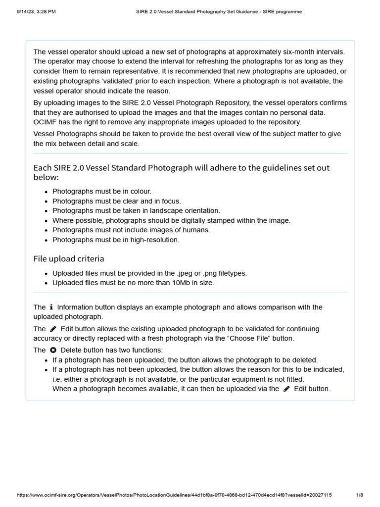 SIRE 2.0 Photo Upload Guidelines | PDF | Photograph | Shipping