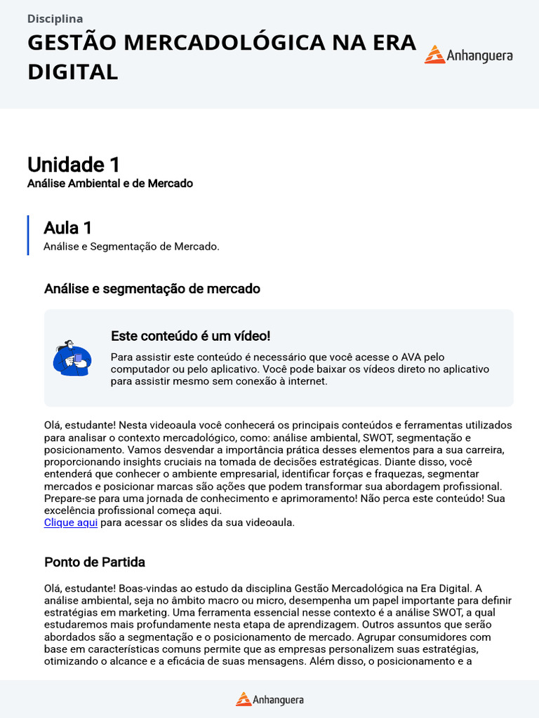 Análise de Mercado e Segmentação Estratégica | PDF | Marketing ...