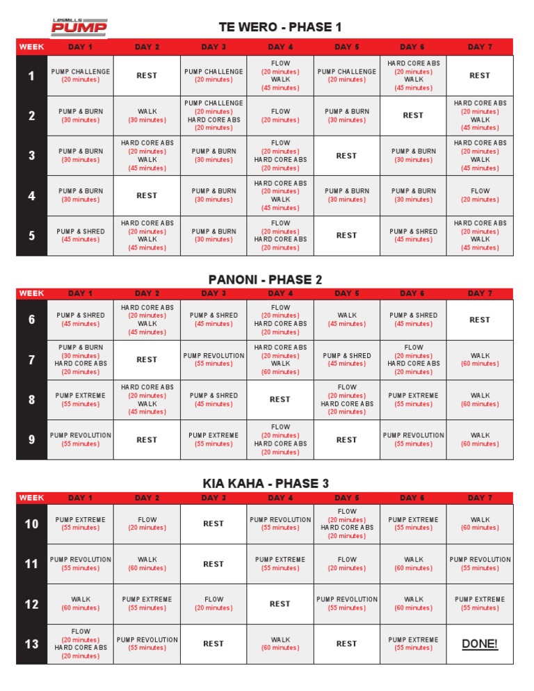5 Day 90 Day Workout Schedule for Push Pull Legs