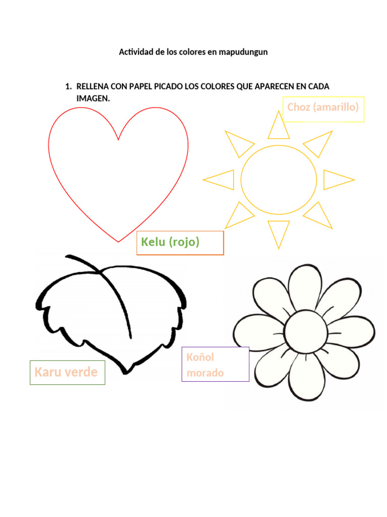 Actividades de Los Colores 1º y 2º 2025 | PDF