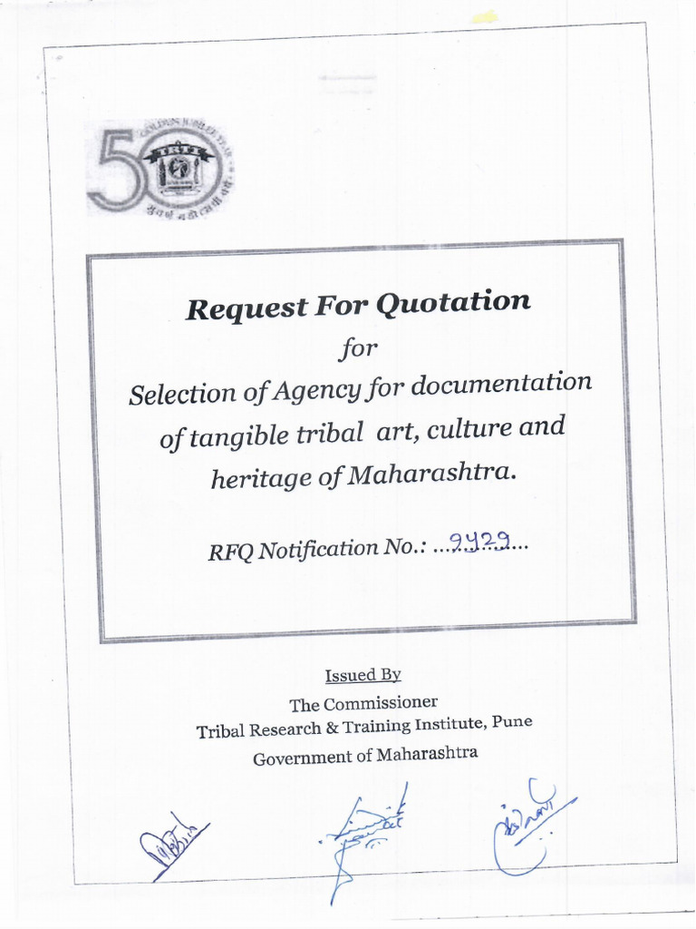 Pune RFQ Agency For Documentation Tangible Tribal Art Culture ...