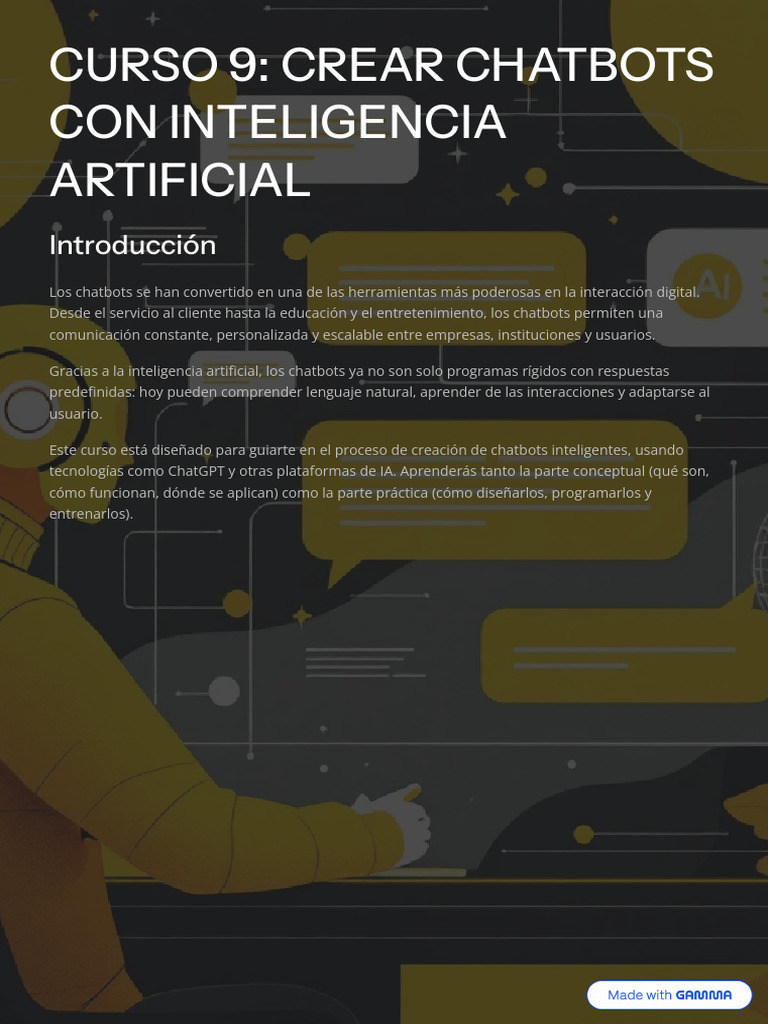 Curso de Creación de Chatbots IA | PDF | Inteligencia artificial ...