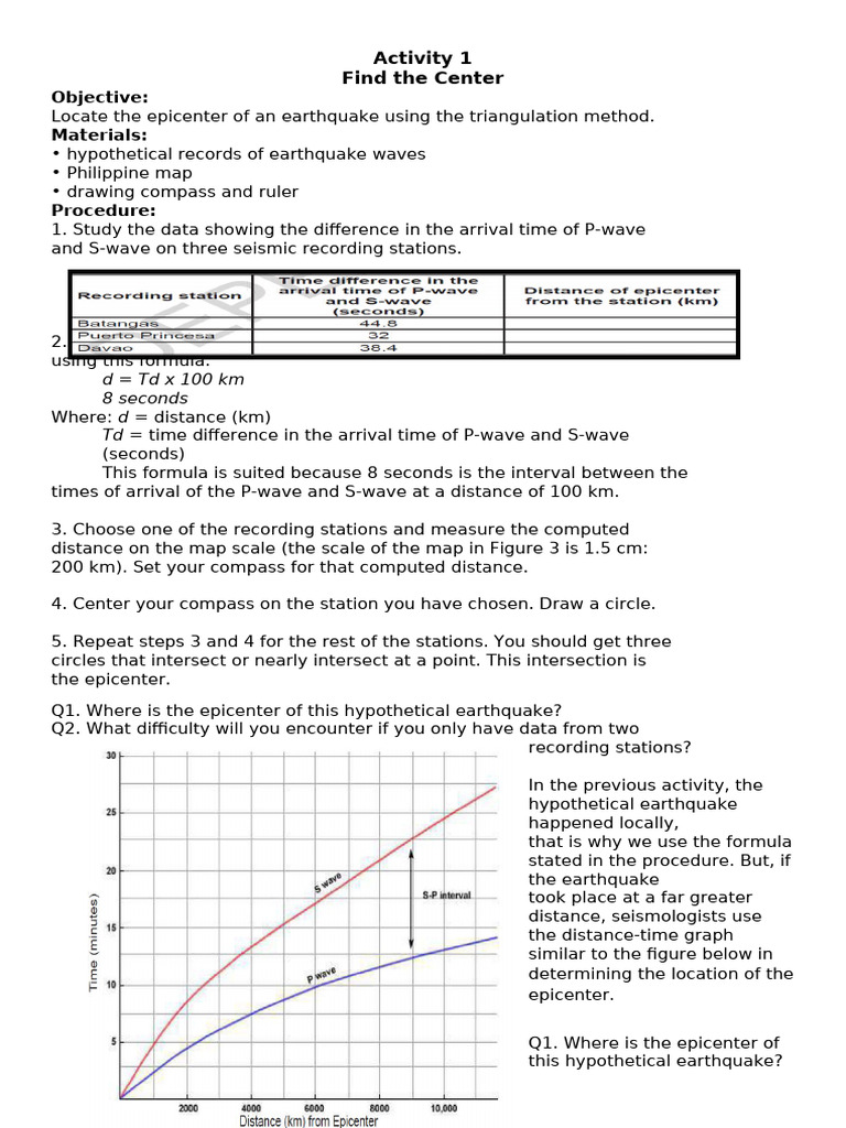 Triangulating Earthquake Epicenters | PDF | Earthquakes | Seismology