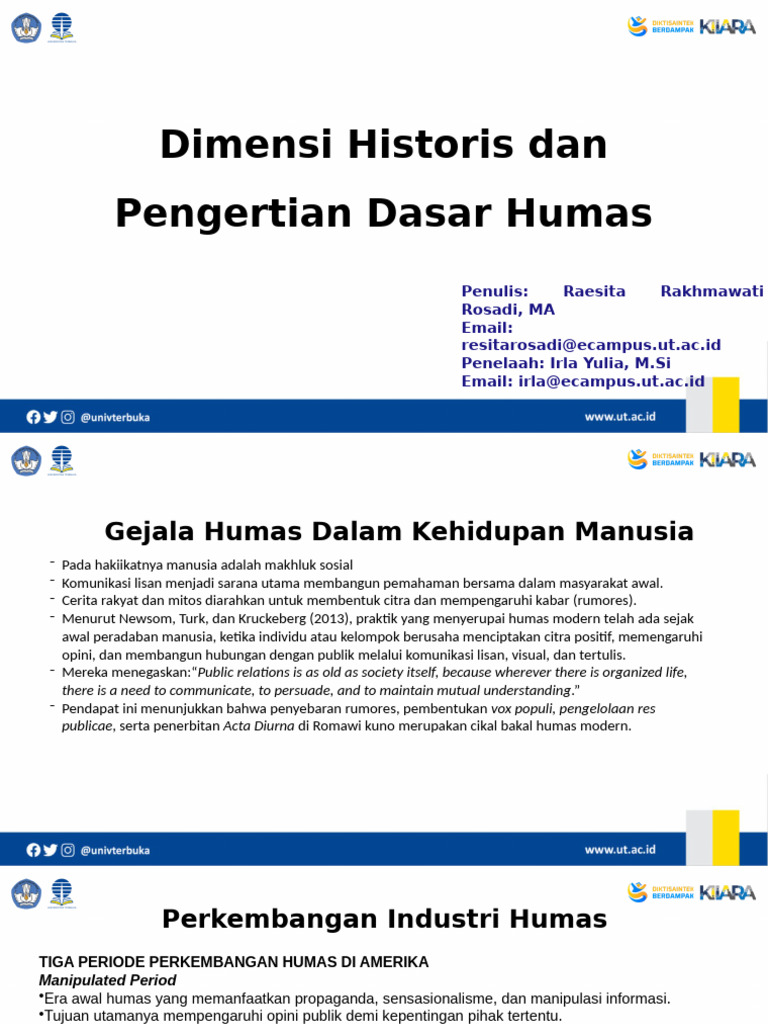 Sejarah dan Definisi Humas Modern | PDF