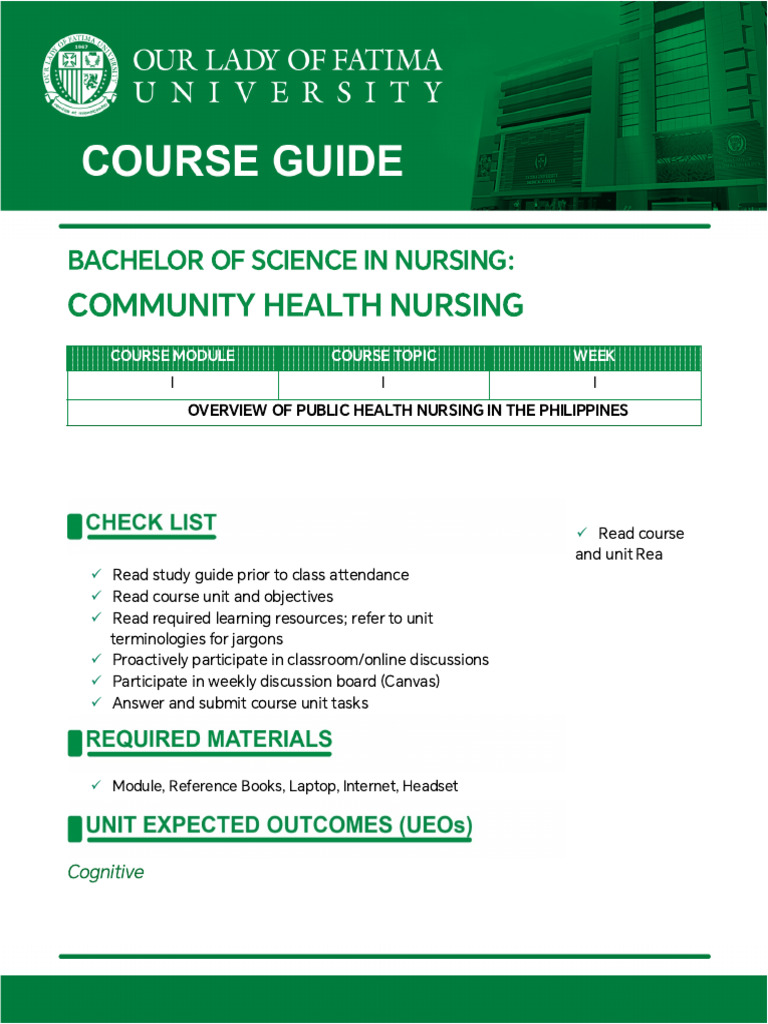 Community Health Nursing Overview | PDF | Public Health | Tuberculosis