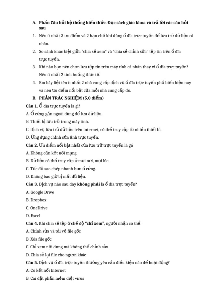 Bài 06 - câu Hỏi Và Btth | PDF