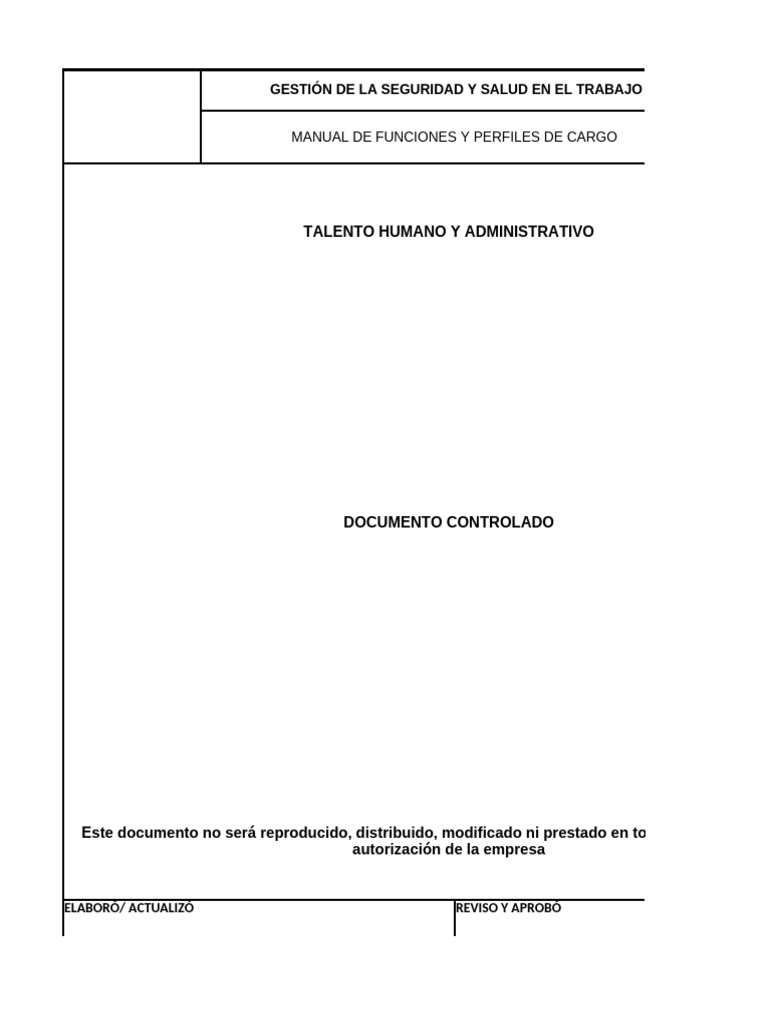 Manual de Seguridad y Salud Laboral | PDF | Business