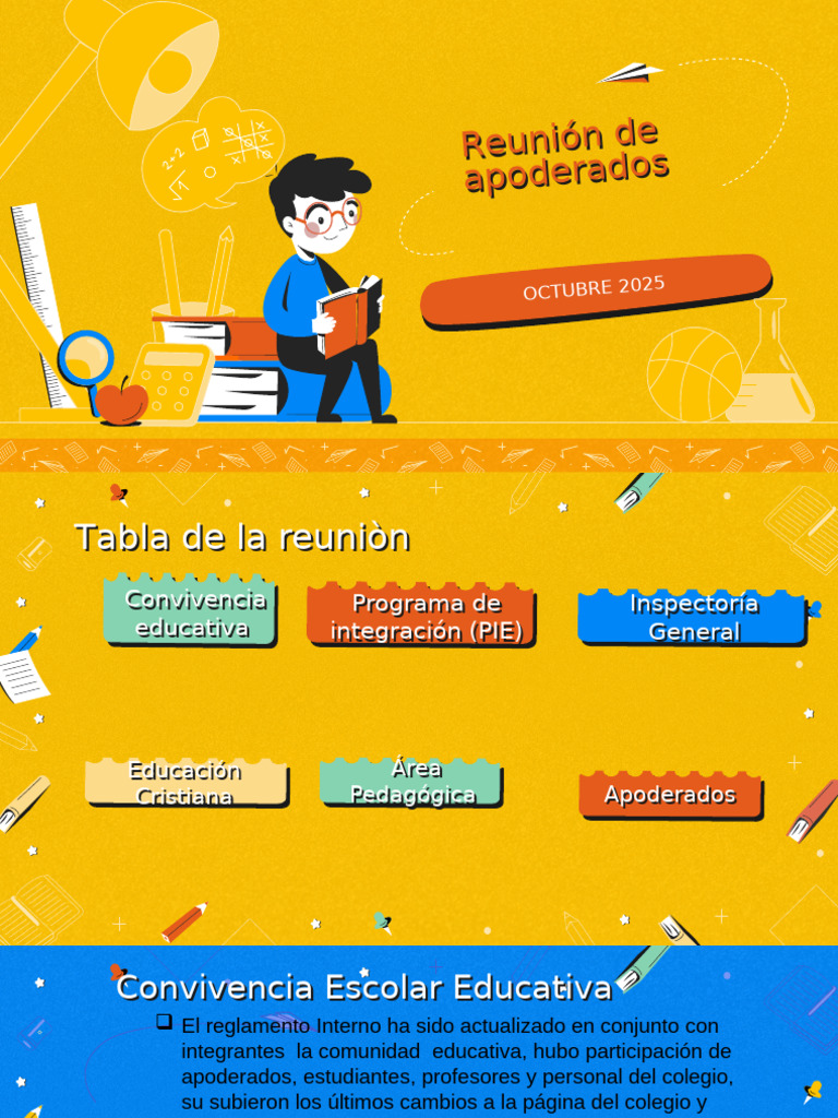 Reunión de Apoderados: Convivencia Escolar | PDF | Aprendizaje