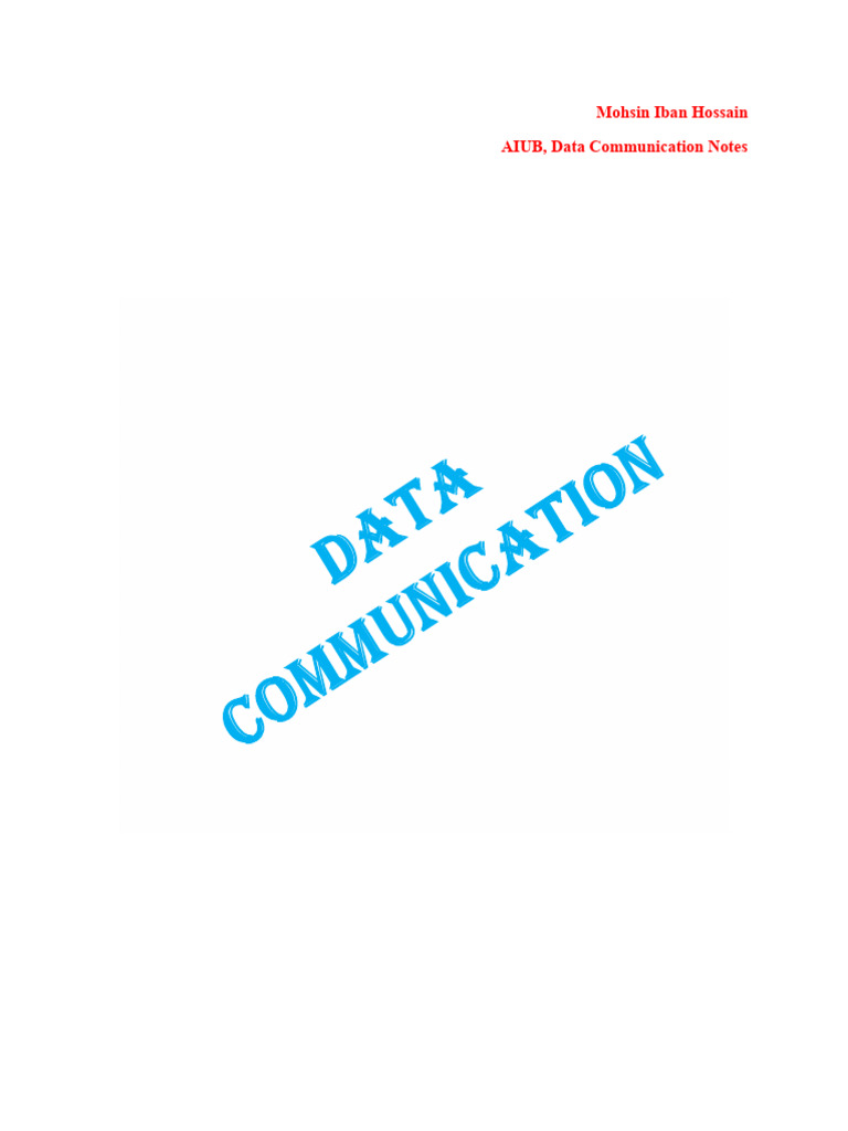 Data Communication Notes Overview | PDF | Osi Model | Internet Protocol ...
