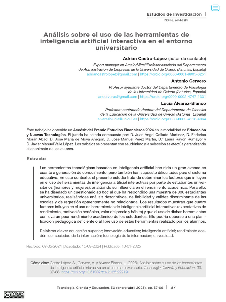 Análisis Sobre El Uso de Las Herramientas de IA Interactiva en El ...