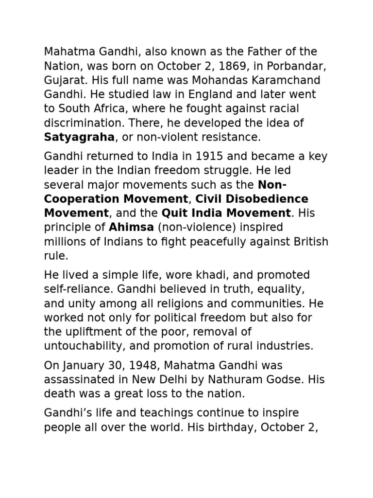 Mahatma Gandhi | PDF