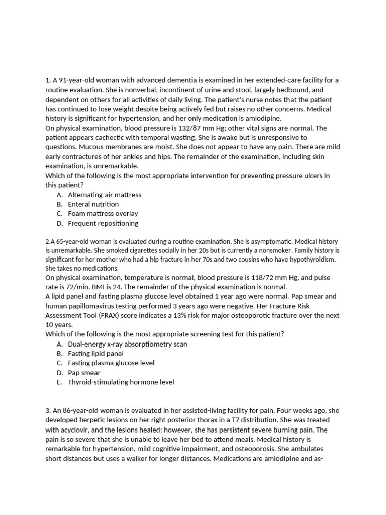 Interventions for Elderly Patient Care | PDF | Urinary Incontinence ...