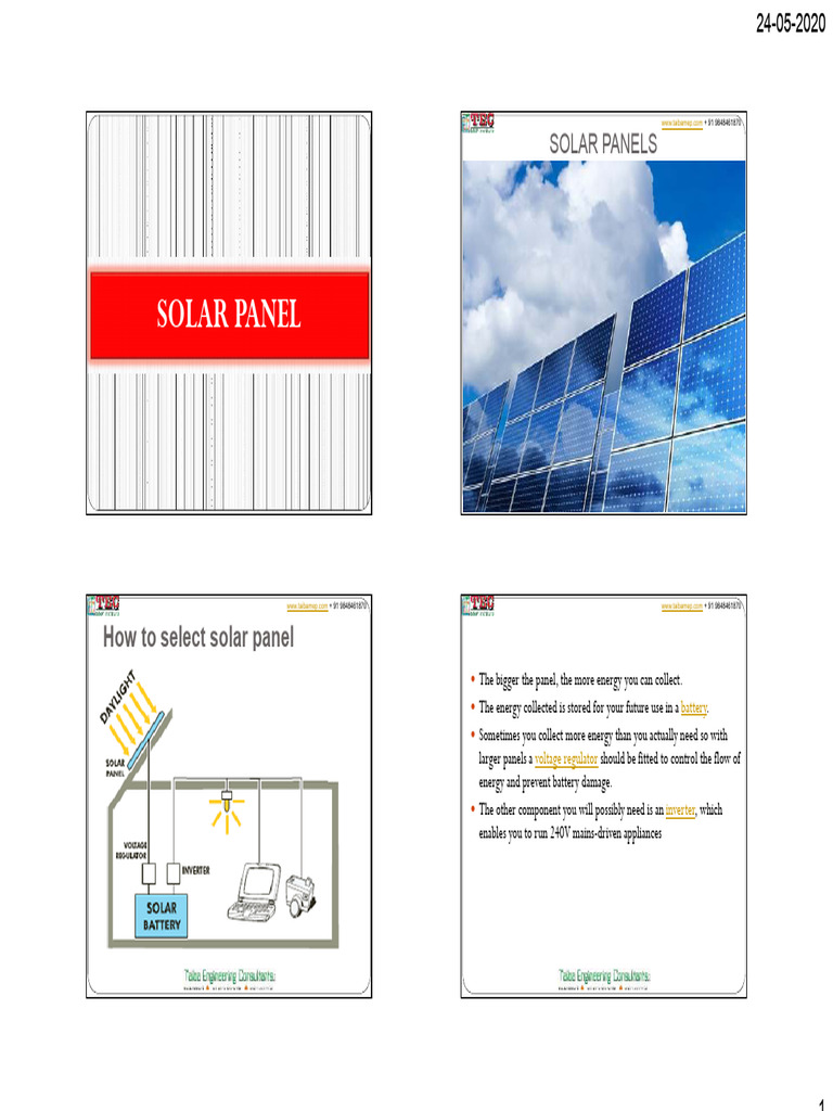 Selecting Solar Panels and Components | PDF | Power Inverter | Solar Panel