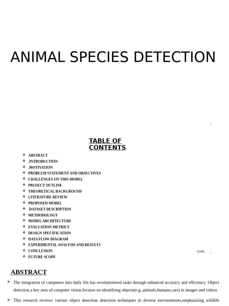 Animal Species Detection Using AI | PDF | Deep Learning | Artificial ...