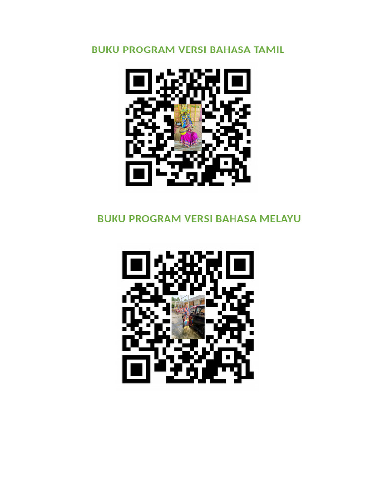 Buku Program Versi Bahasa Tamil Flip Book QR Code | PDF