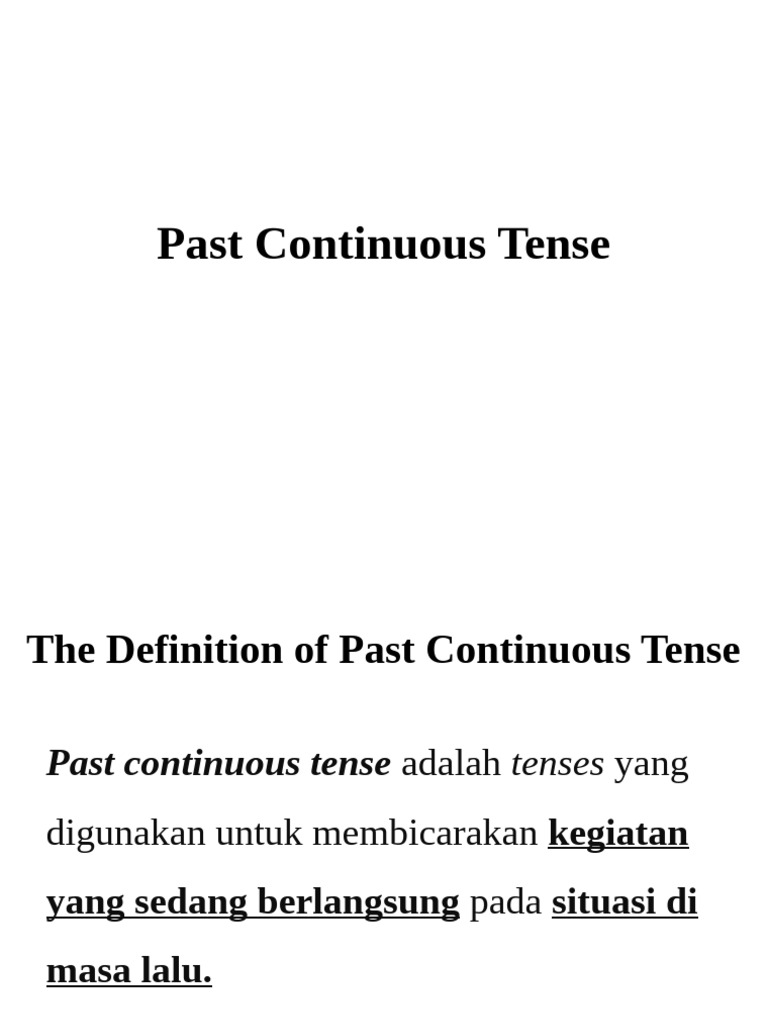 Understanding Past Continuous Tense | PDF