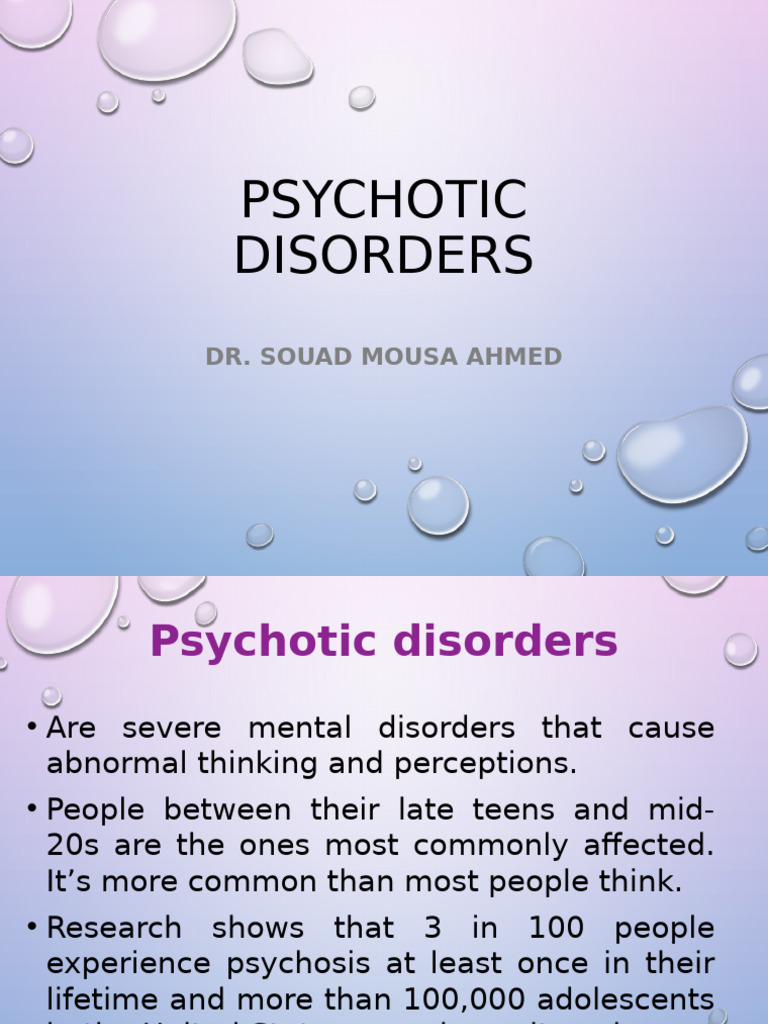 Psychotic Disorders 2 | PDF | Psychosis | Mental Disorder