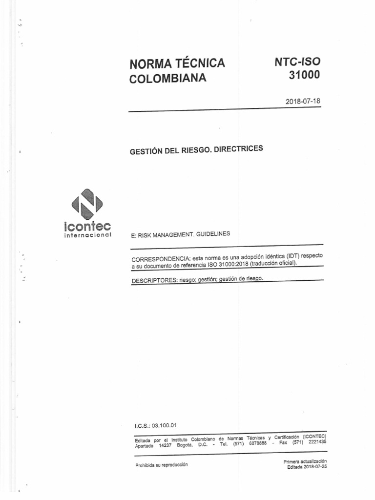 ISO - 31000-2018 - Gestión Del Riesgo | PDF