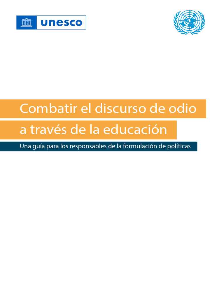 Educación contra el Discurso de Odio | PDF | El discurso del odio | Odio
