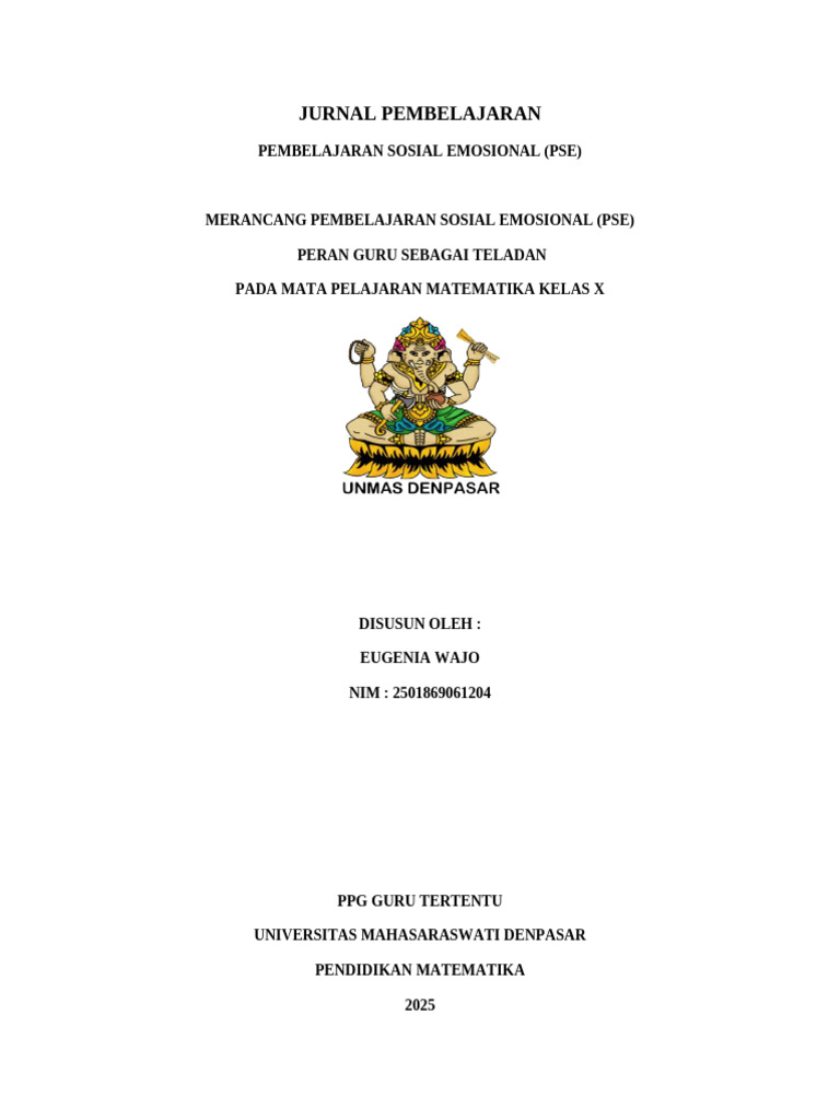 Jurnal Pembelajaran Jenny | PDF