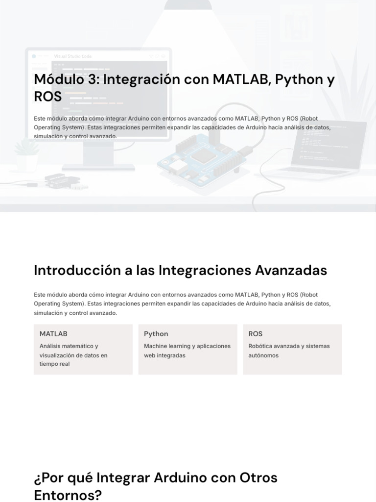 Integración de Arduino con MATLAB, Python y ROS | PDF | Matlab | Arduino