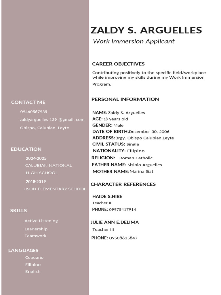 Work Immersion Applicant 20250114 213731 0000 | PDF