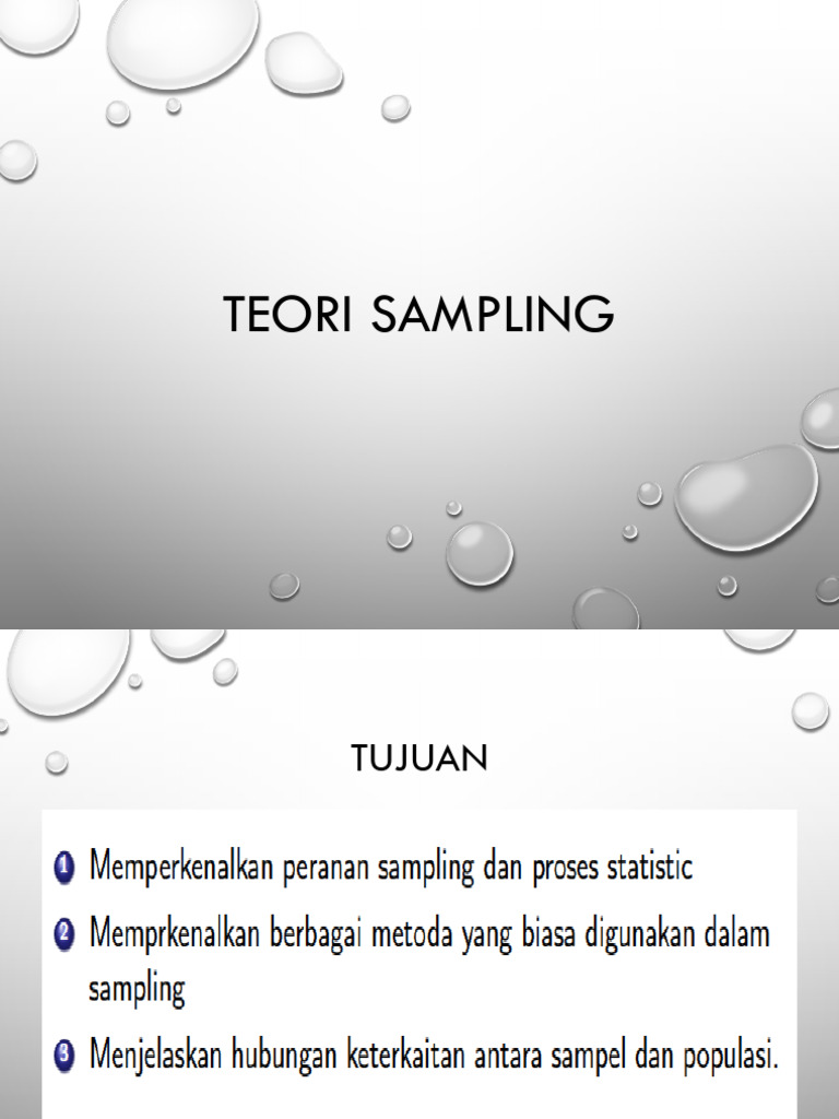 Teori Sampling: Metode dan Contoh | PDF