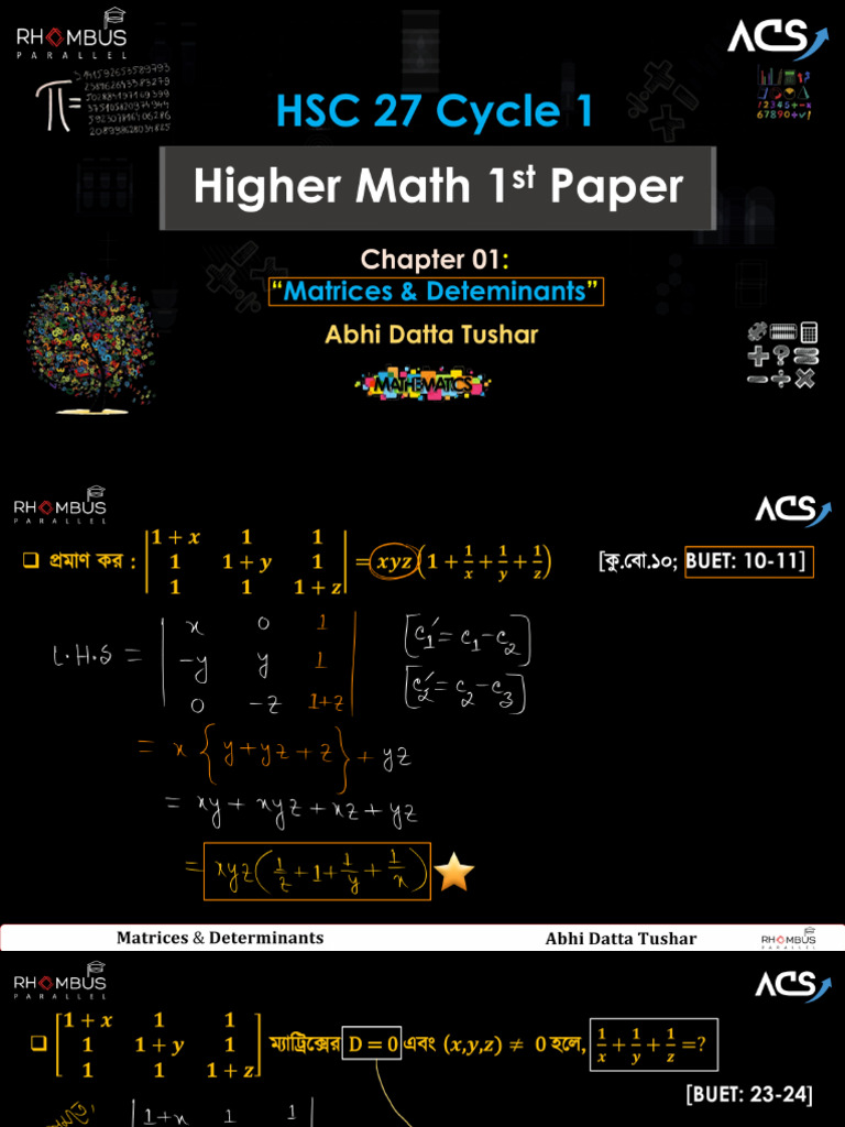 Matrices Lec 9 | PDF