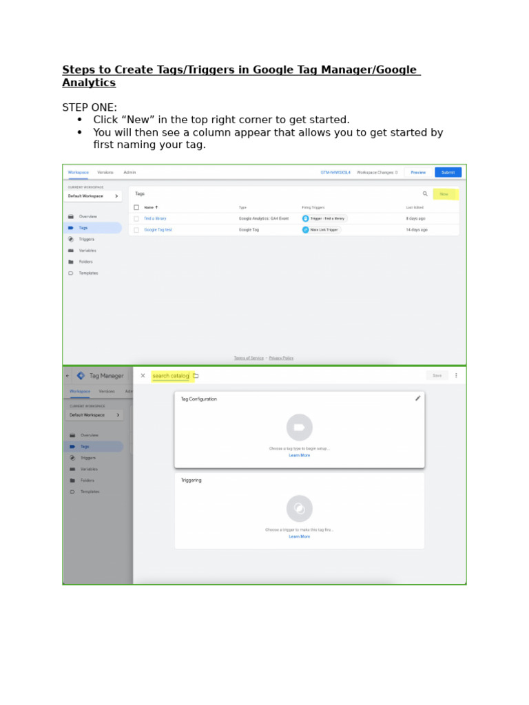 Steps To Create Tags | PDF