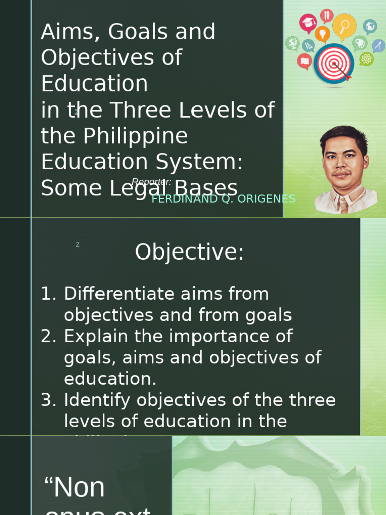 Aims and Objectives of Philippine Education | PDF | Goal | Curriculum