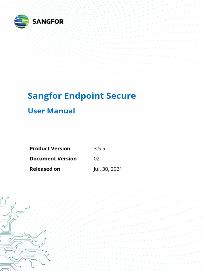 Sangfor Endpoint Secure User Manual | PDF | Computer Security | Security