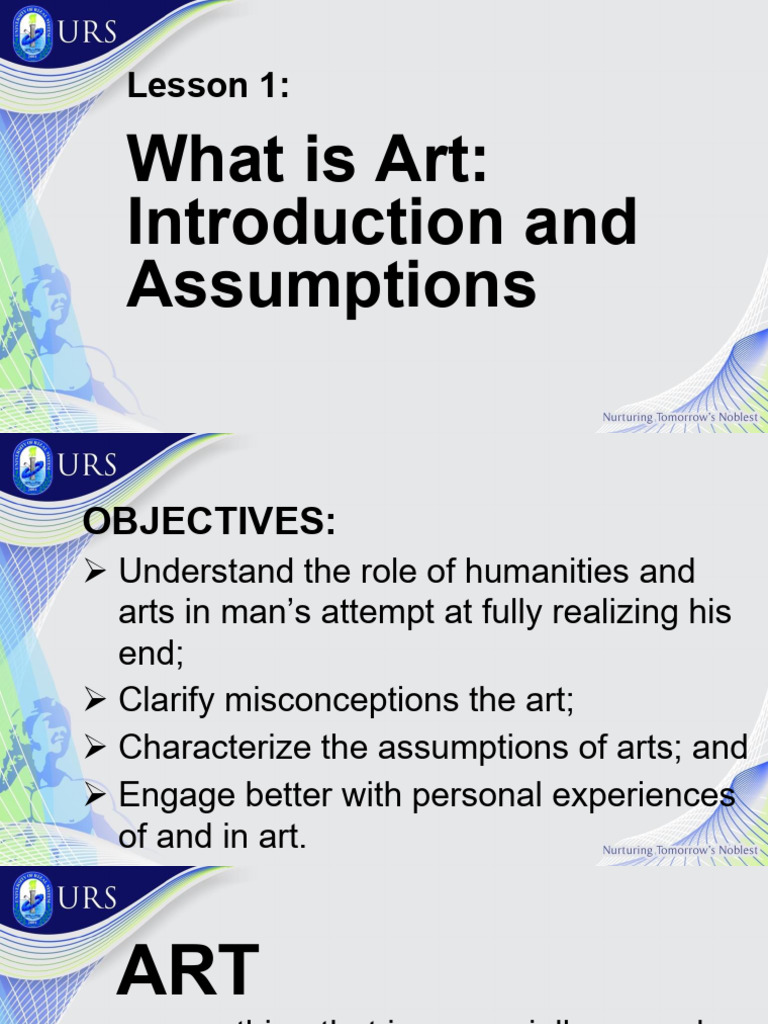 Understanding Art and Its Assumptions | PDF | The Arts | Liberal Arts ...