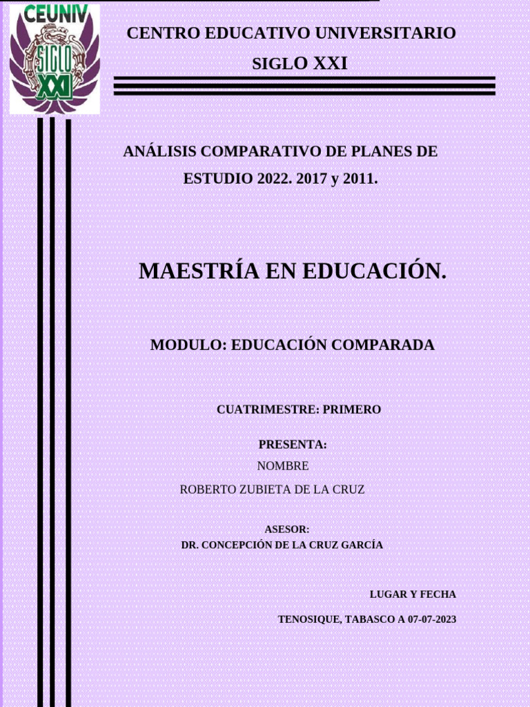 Comparativa de Planes de Estudio 2011-2022 | PDF | Plan de estudios ...