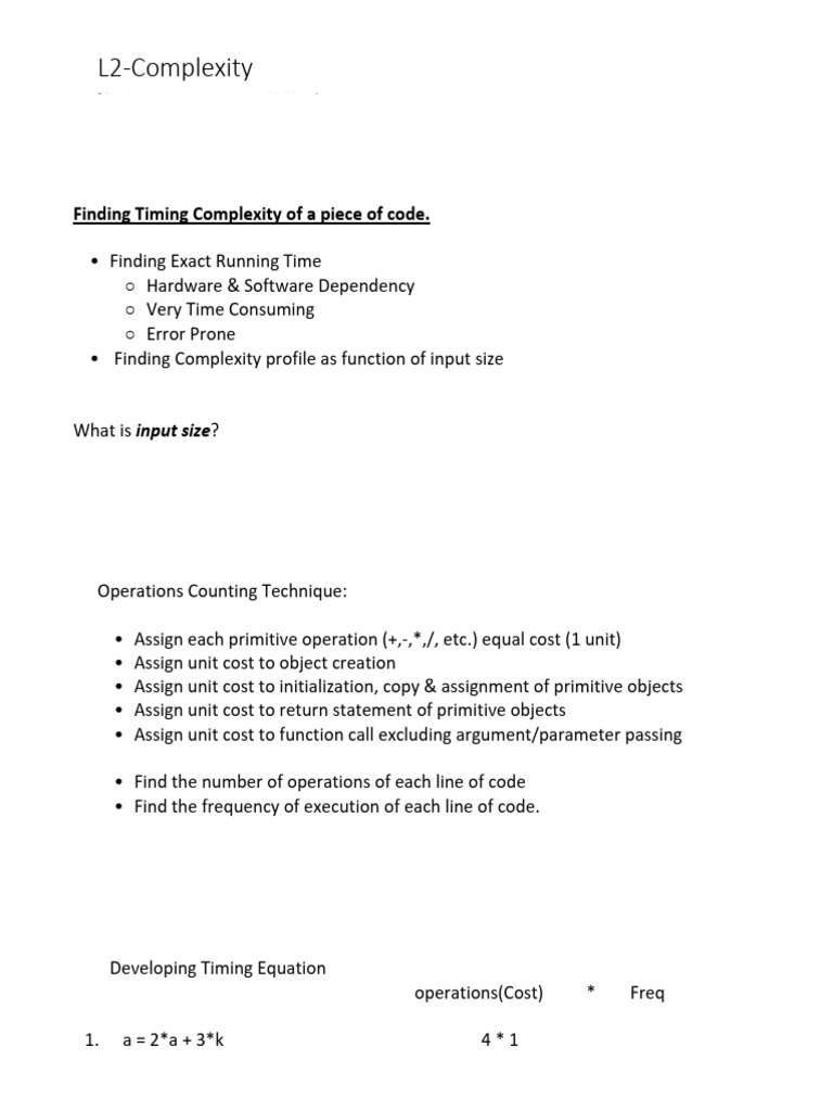L2 Complexity | PDF