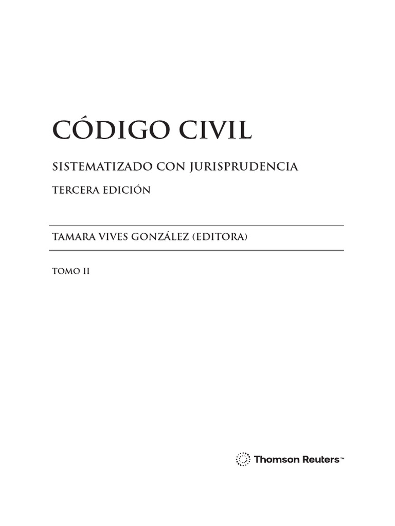 Cod Civil Sist. Tomo 2 | PDF | Derecho civil (sistema legal)