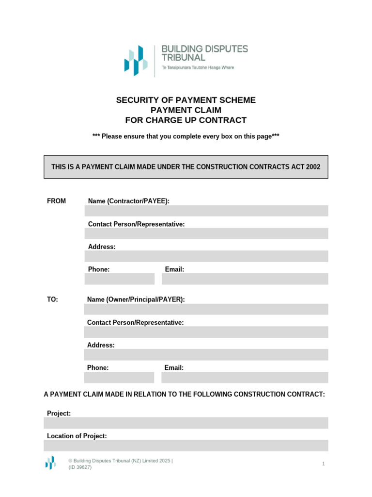 Construction Payment Claim Form Guide | PDF | Payments | Private Law