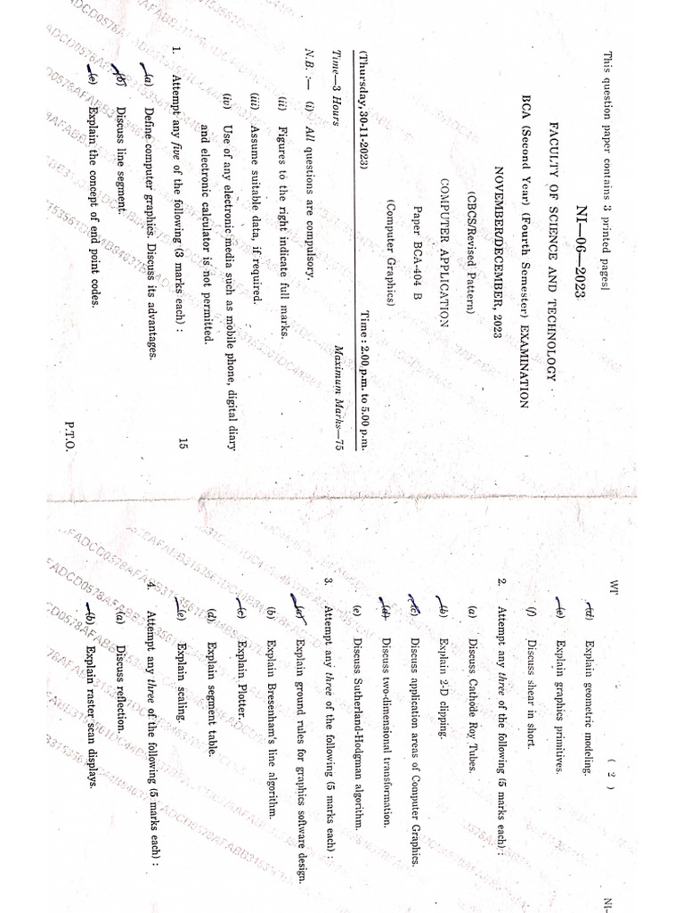 Computer Graphics Paper | PDF