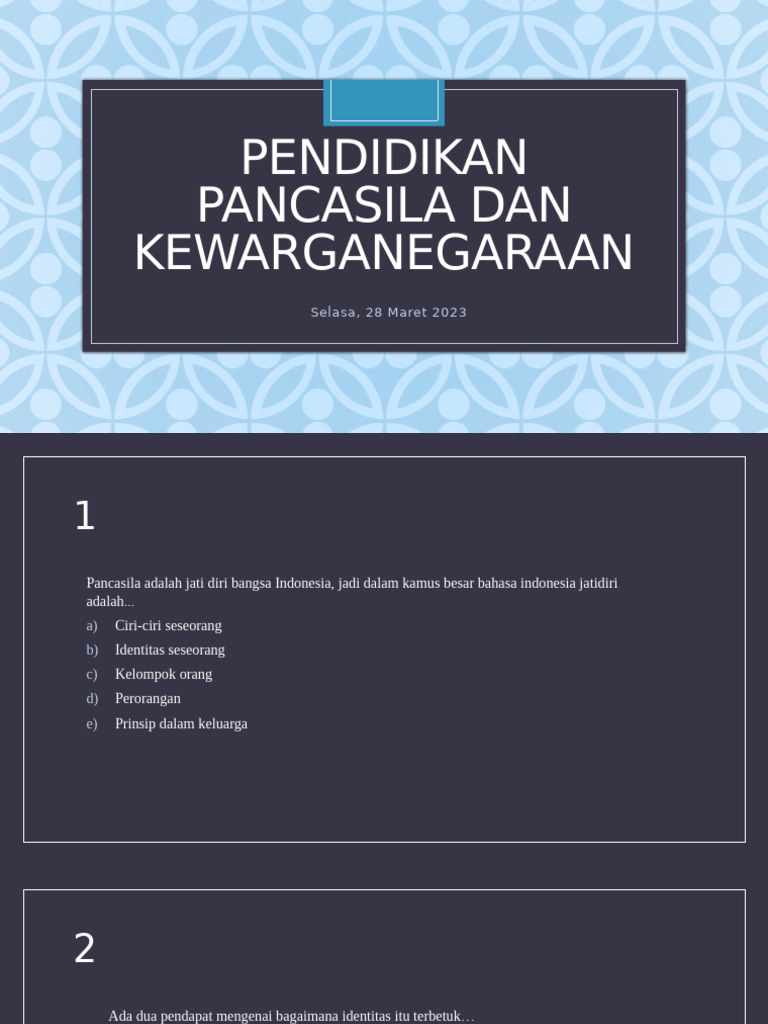 Pendidikan Pancasila dan Kewarganegaraan | PDF