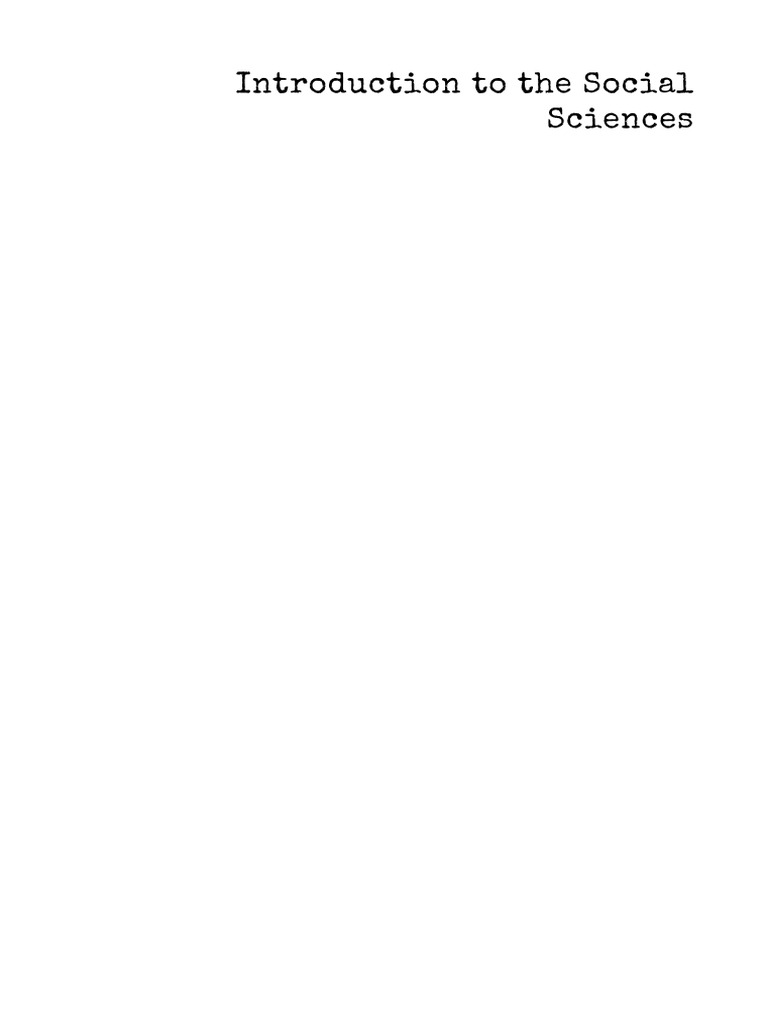 Introduction To The Social Sciences 1743486327. Print | PDF | Émile ...